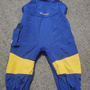 Columbia Blue and Yellow Overalls